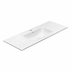 STONETOUCH PORTO 48” VANITY TOP IN WHITE PORCELAINE – 1 HOLE ( FOR RUNWAY & DEVILLE 48” VANITY)