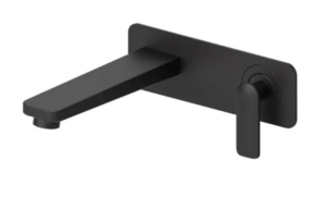 TENZO Delano Wall mount lavatory faucet Drain Not Included Mat Black