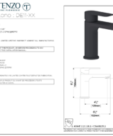 TENZO Delano Single hole lavatory faucet Drain Not Included