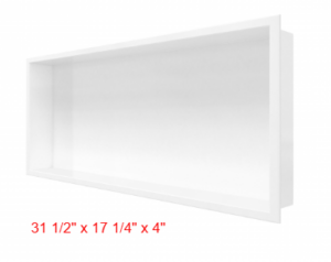 ODASS Shower niche - Mino III (Matte White) 31 1/2" x 17 1/4" x 4"