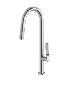 Aquabrass Grill pull-down dual stream mode kitchen faucet polished chrome