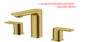 AQUABRASS TOWN OF MOUNT ROYAL Widespread lavatory faucet, Brushed Gold PVD, (Product discontinued, available while supplies last)