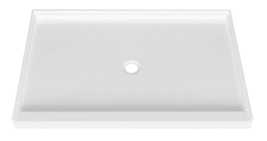 ZITTA Shower base 48 x 32, in alcove, in glossy white