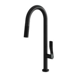 Aquabrass Grill pull-down dual stream mode kitchen faucet black