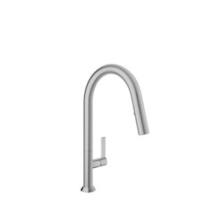 Baril Arte H16 High single-hole kitchen faucet with 2-function pull-down spray chrome