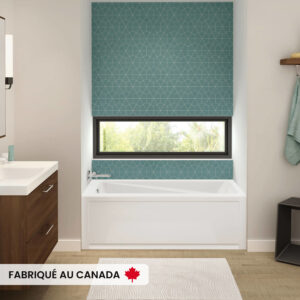 MAAX Exhibit 6032 IFS AFR Acrylic Alcove Left-Hand Drain Bathtub in White (While supplies last)