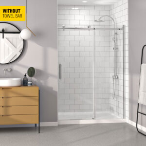 Zitta Bellini Shower door 60", in alcove, in chrome