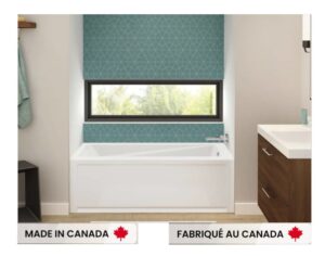 MAAX Exhibit 6030 IFS AFR Acrylic Alcove Right-Hand Drain Bathtub in White (While supplies last)