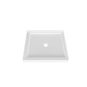 Zitta Shower base 36 x 36, in a corner, in glossy white