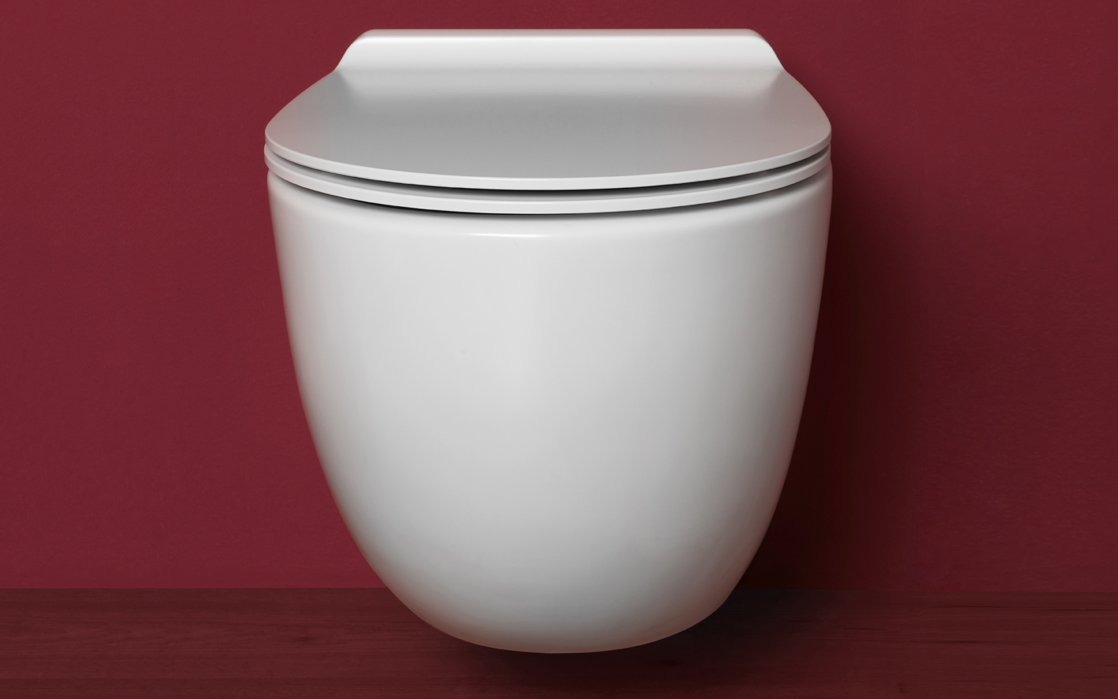 Simas VIGNONI Rimless Wall Hung Toilet with Seat white gloss