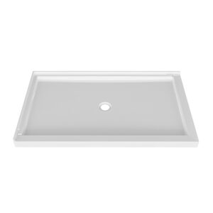 Zitta Shower base 60 x 36, in a corner, wall on the left side, in glossy white