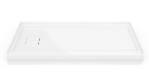 FLEURCO 60x32 ALCOVE ADT Base with concealed LEFT SIDE DRAIN & 3 integrated tile flanges