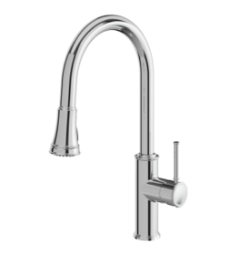 Aquabrass Margherita pull-down dual stream mode kitchen faucet polished chrome