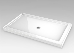 FLEURCO 48x36 ALT LEFT SIDE Center Drain Base witth 2 integrated tile flanges