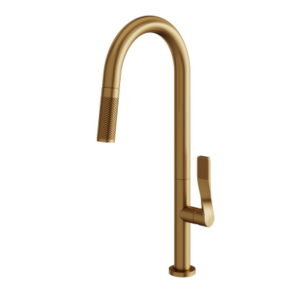 Aquabrass Grill pull-down dual stream mode kitchen faucet brushed gold