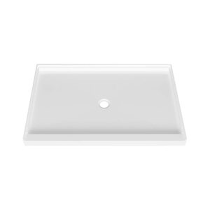 Zitta Shower base 42 x 36, in alcove, in glossy white