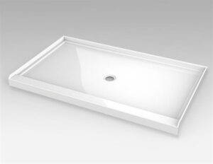 FLEURCO 48 x 36 ALT ALCOVE Center Drain Base with 3 integrated tile flanges