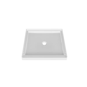 Zitta Shower base 36 x 36, in alcove, in glossy white