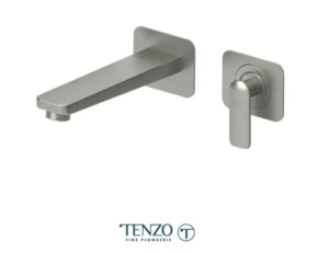 TENZO Delano Wall mount lavatory faucet Drain Not Included Brushed Nickel