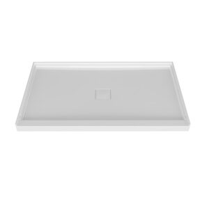 Zitta Shower base 60 x 32, in alcove, in glossy white