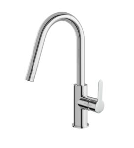 Aquabrass Barley  pull-down dual stream mode kitchen faucet polished chrome