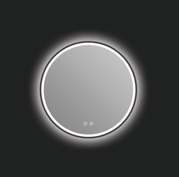 ICO Devnver 24 LED Heated mirror with difogger - matte black