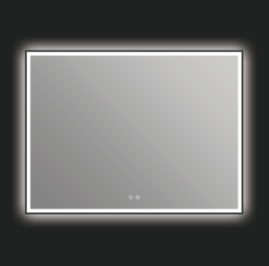 ICO Eden 48 x 36 LED heated mirror with defogger - matte black