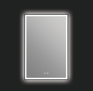 ICO Eden 24 x 36 LED heated mirror with defogger - matte black
