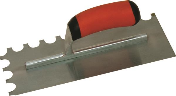 Marshalltown Notch trowel-3/4 x 9/16 x 3/8 U-soft grip