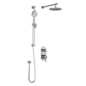 KALIA ROUNDONE TD2 Shower systems Complete shower systems with 2-way type T/P 1/2” with diverter - VALVE INCLUDED-Chrome (Available while supplies last)