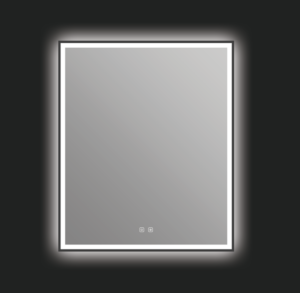 ICO Eden 30 x 36 DEL miroir chauffant avec fonction antibuée – noir mat