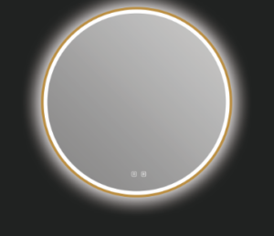 ICO Devnver 24 LED Heated mirror with difogger - brushed gold