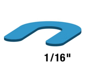 Richard Horseshoe spacers blue 1/16 (180)