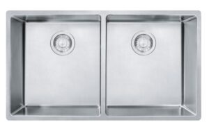 FRANKE Évier Double Cube sous comptoir - acier inoxydable