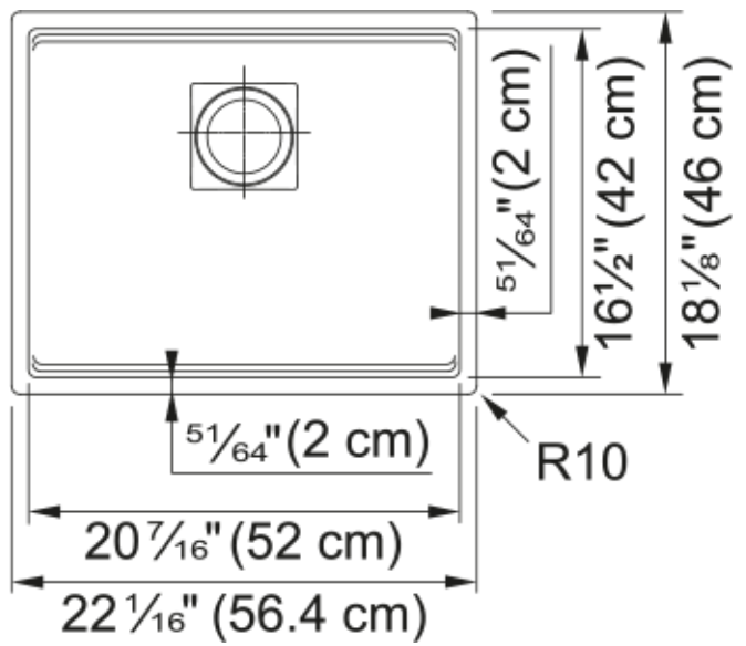 FRANKE - Peak Undermount Sink - mocha