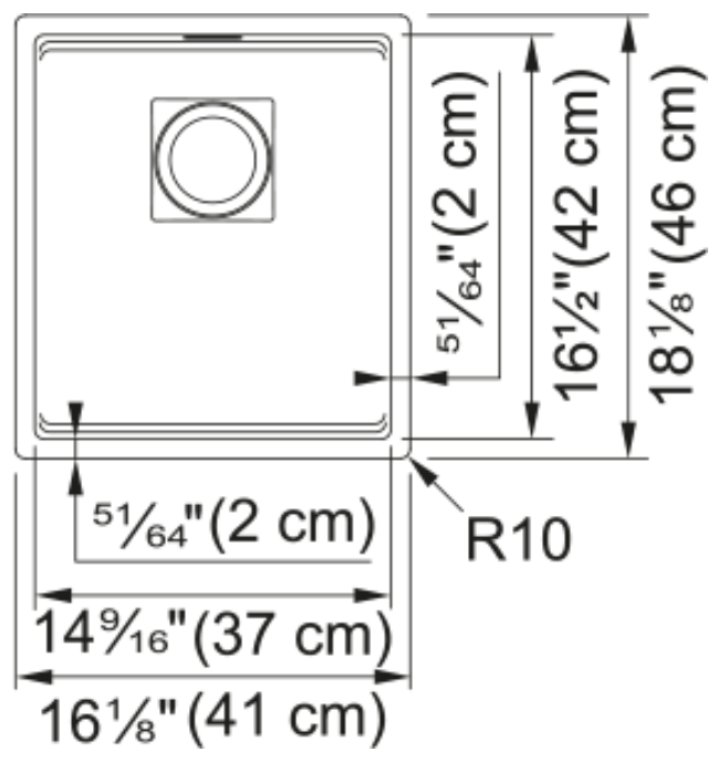 FRANKE - Peak Undermount Sink - champagne