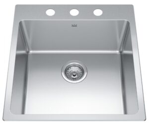 KINDRED Brookmore Drop In Sink 20-in x 21-in Drop in 3-Hole Single Bowl