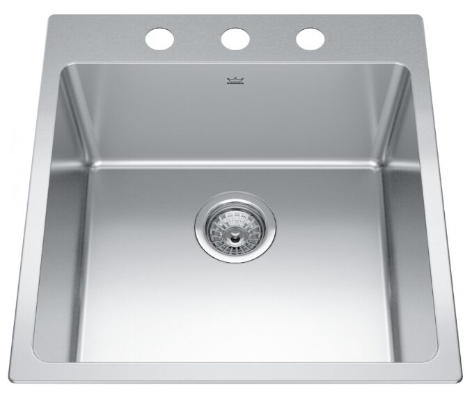 KINDRED Brookmore Drop In Sink 20-in x 21-in Drop in 3-Hole Single Bowl