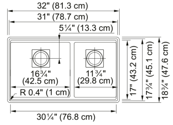 FRANKE - Peak Undermount Sink - mocha