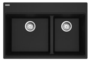 FRANKE - Évier Double Maris à double mode d’installation - noir mat