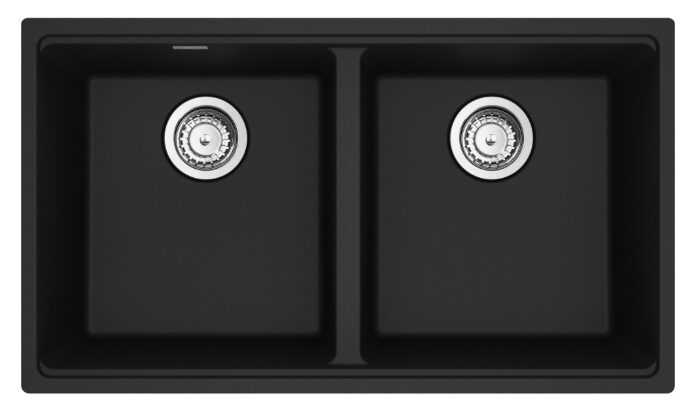 FRANKE - Évier Double Maris sous-comptoir - noir mat
