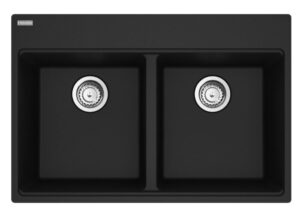 FRANKE - Évier Double Maris à double mode d’installation - noir mat