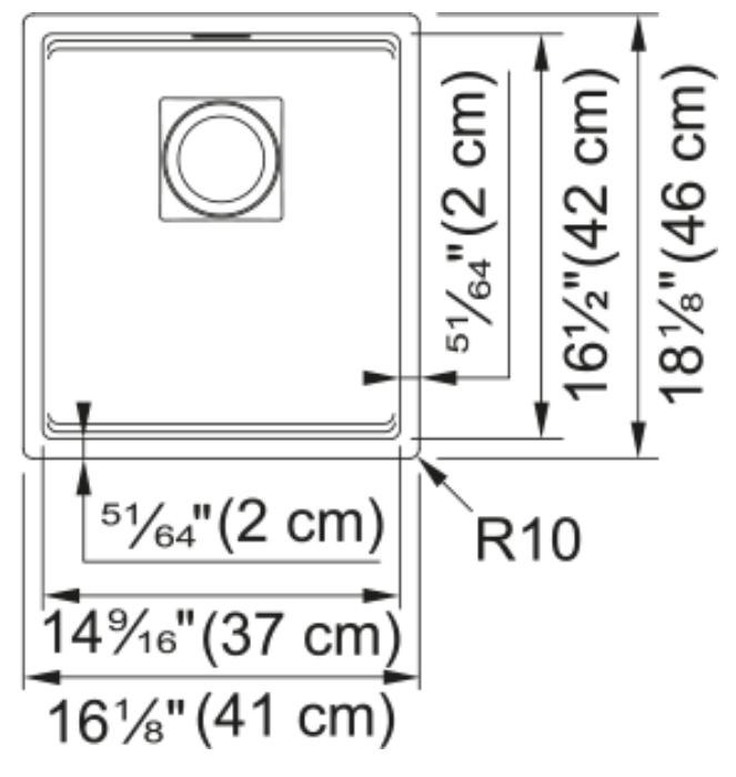 FRANKE - Peak Undermount Sink - stone grey