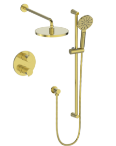 Vogt - garniture WORGL  pour kit de douche thermostatique à 2 voies - or brossé (Valve Ve.220 n’est pas incluse)
