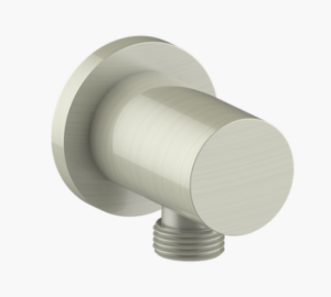 Vogt - Connecteur coude réglable rond - nickel brossé