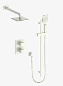 Vogt - KAPFENBERG ensemble de douche thermostatique 2 voies - nickel brossé (valve incluse)