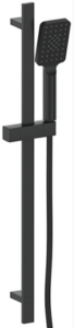 Vogt - Barre de douche coulissante KAPENBERG avec douche à main - noir mat (valve non incluse)
