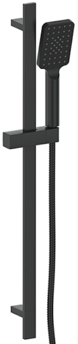 Vogt - Barre de douche coulissante KAPENBERG avec douche à main - noir mat (valve non incluse)