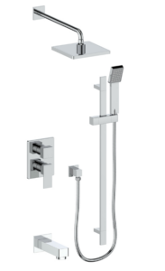 Vogt - KAPFENBERG ensemble de douche pression équilibrée 3 voies - chrome (valve incluse)