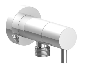 Vogt - Connecteur coude rond en laiton avec arrêt - chrome